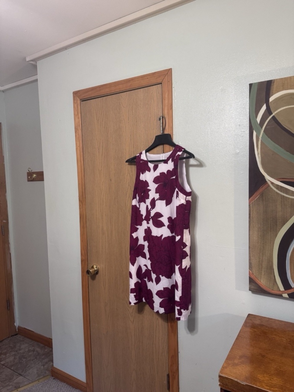 Banana Republic Factory Size 10P w/Floral Print Sleeveless Mid-Calf A-Line Dress